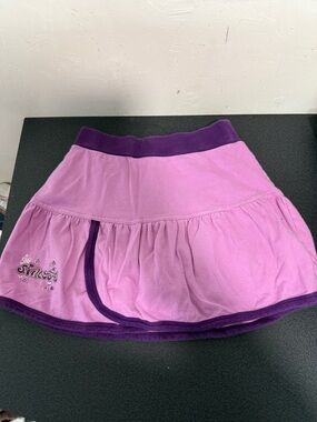 Girls' Lavender Tiered Skort with Purple Trim Y2K